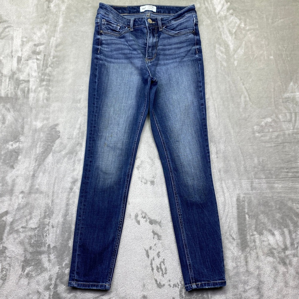 BKE Denim Parker‎ High Rise Ankle Skinny Jeans Women's Size 26 Blue Wash Preppy
